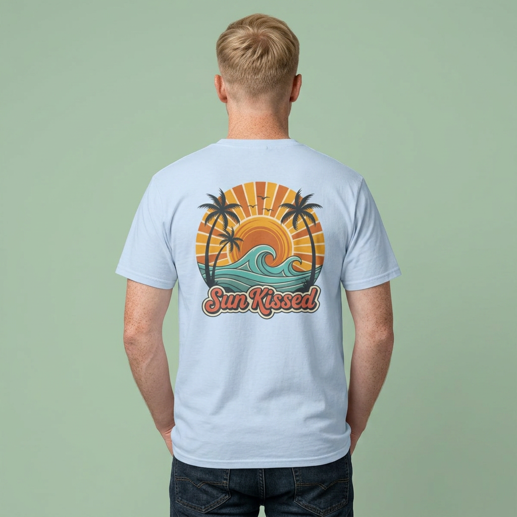 Sun Kissed T-Shirt — Nautical 'NC' Chest Logo