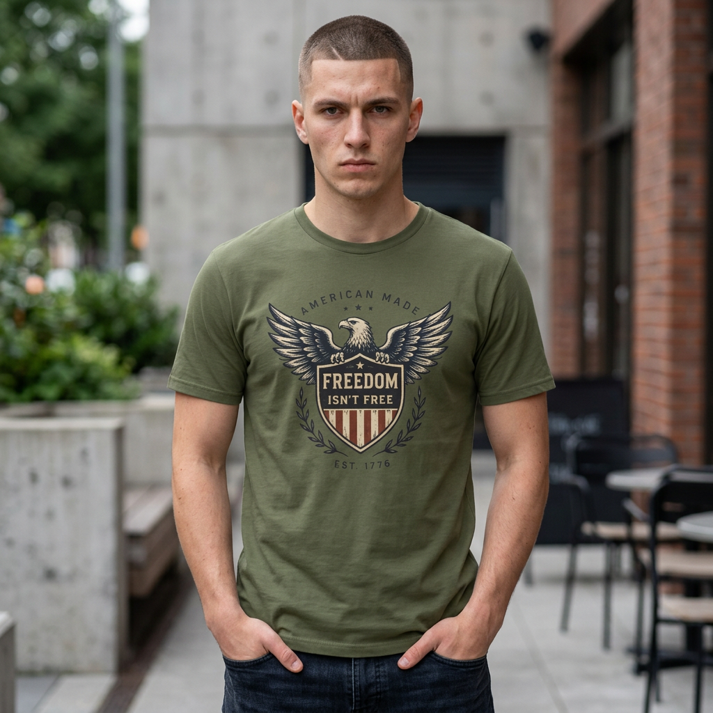 Freedom Isn't Free Eagle T-Shirt — Patriotic Eagle Graphic Tee