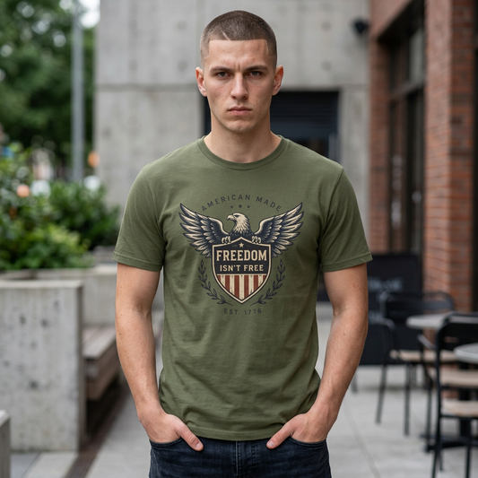 Freedom Isn't Free Eagle T-Shirt — Patriotic Eagle Graphic Tee