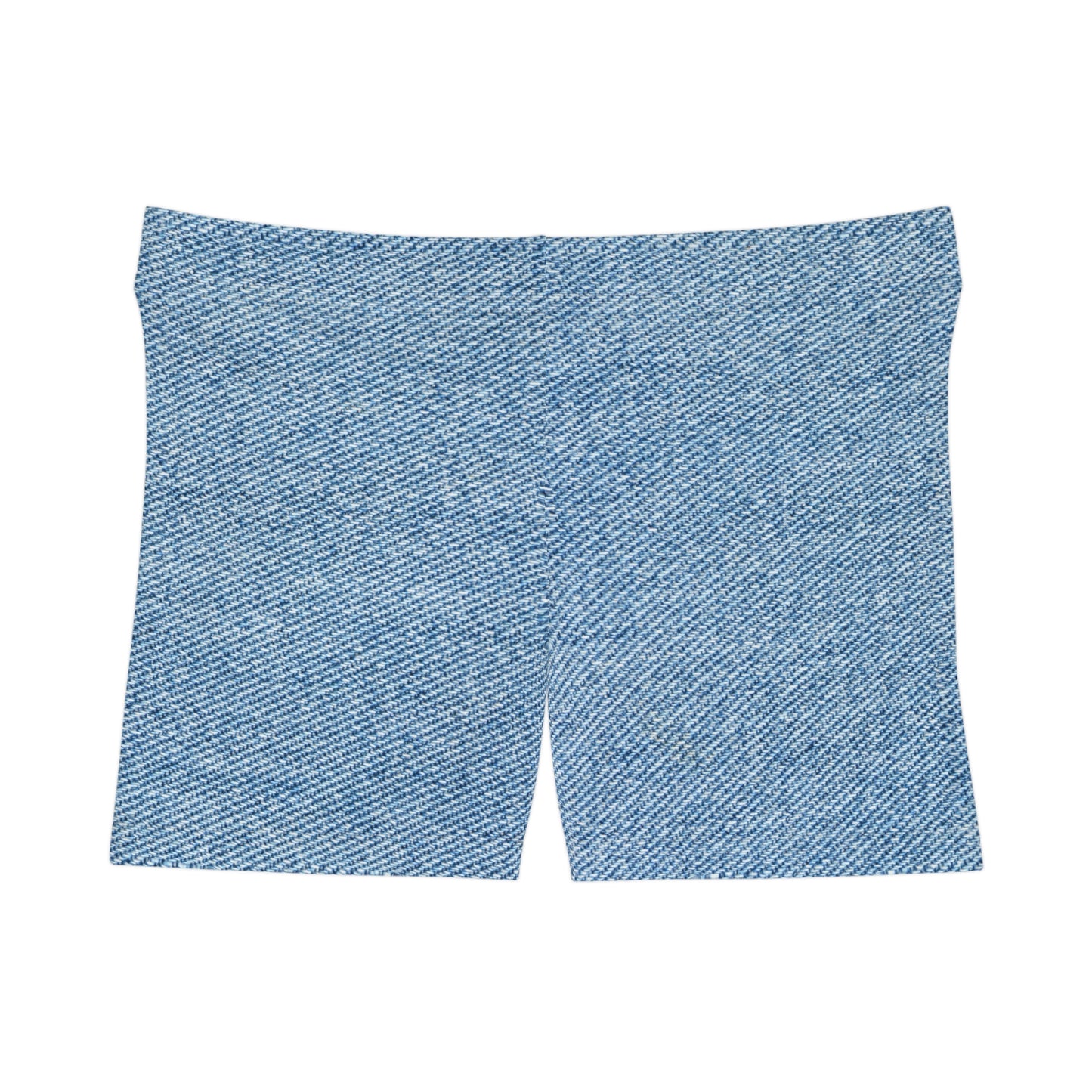 Denim Print Women's Shorts — Nautical Anchor Accent
