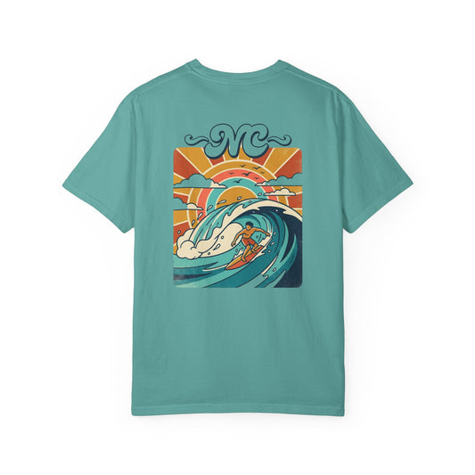 NC Surf Wave Graphic T-Shirt | Retro Coastal Tee