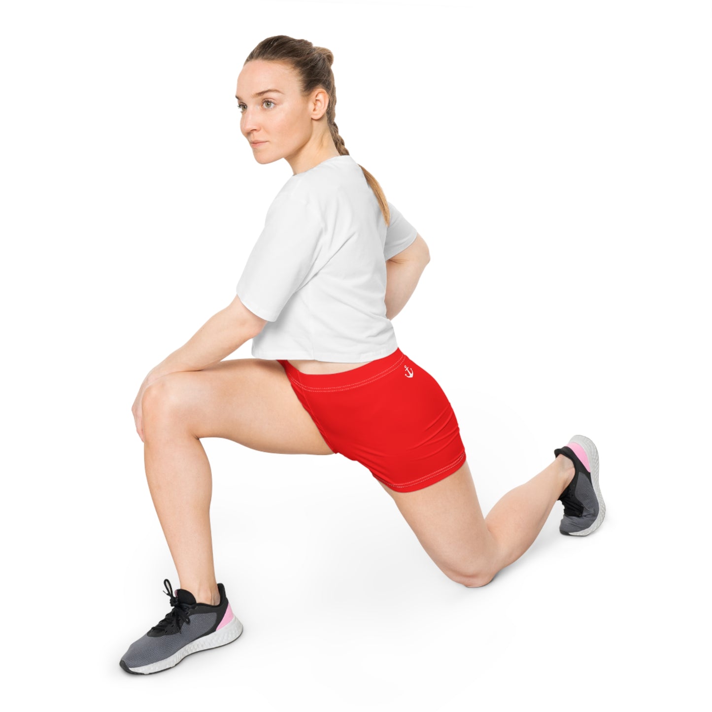 Red Anchor Women's Shorts — Nautical Swim/Activewear
