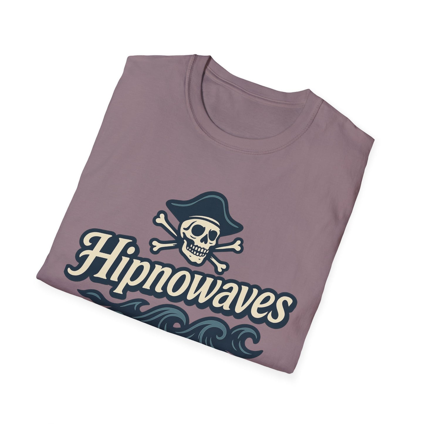 Hipnowaves Pirate T-Shirt, Unisex Softstyle Tee for Beach Lovers, Casual Wear, Gift for Sailors, Summer Adventure Shirt