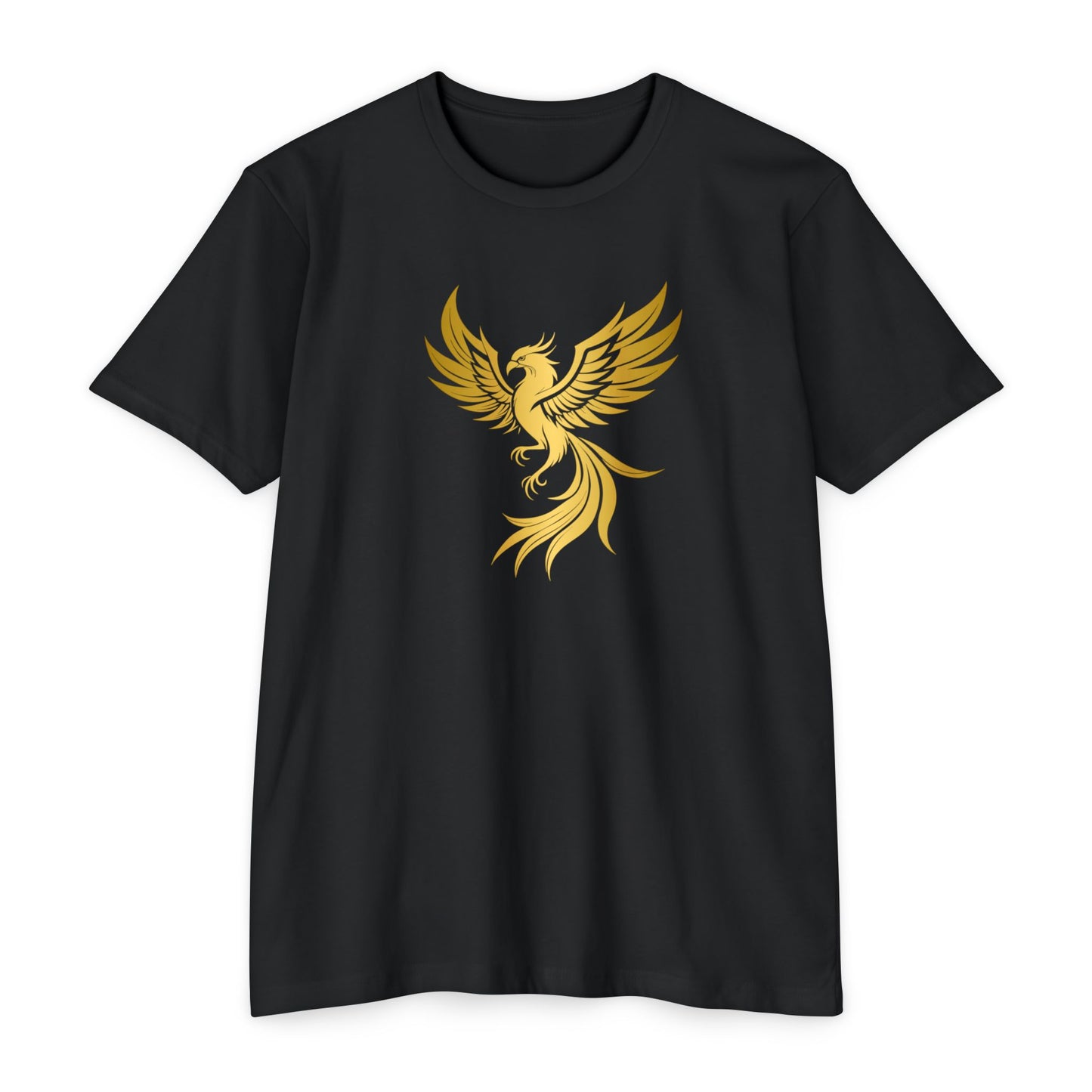 Gold Phoenix Tee – Mythical Firebird Graphic T-Shirt