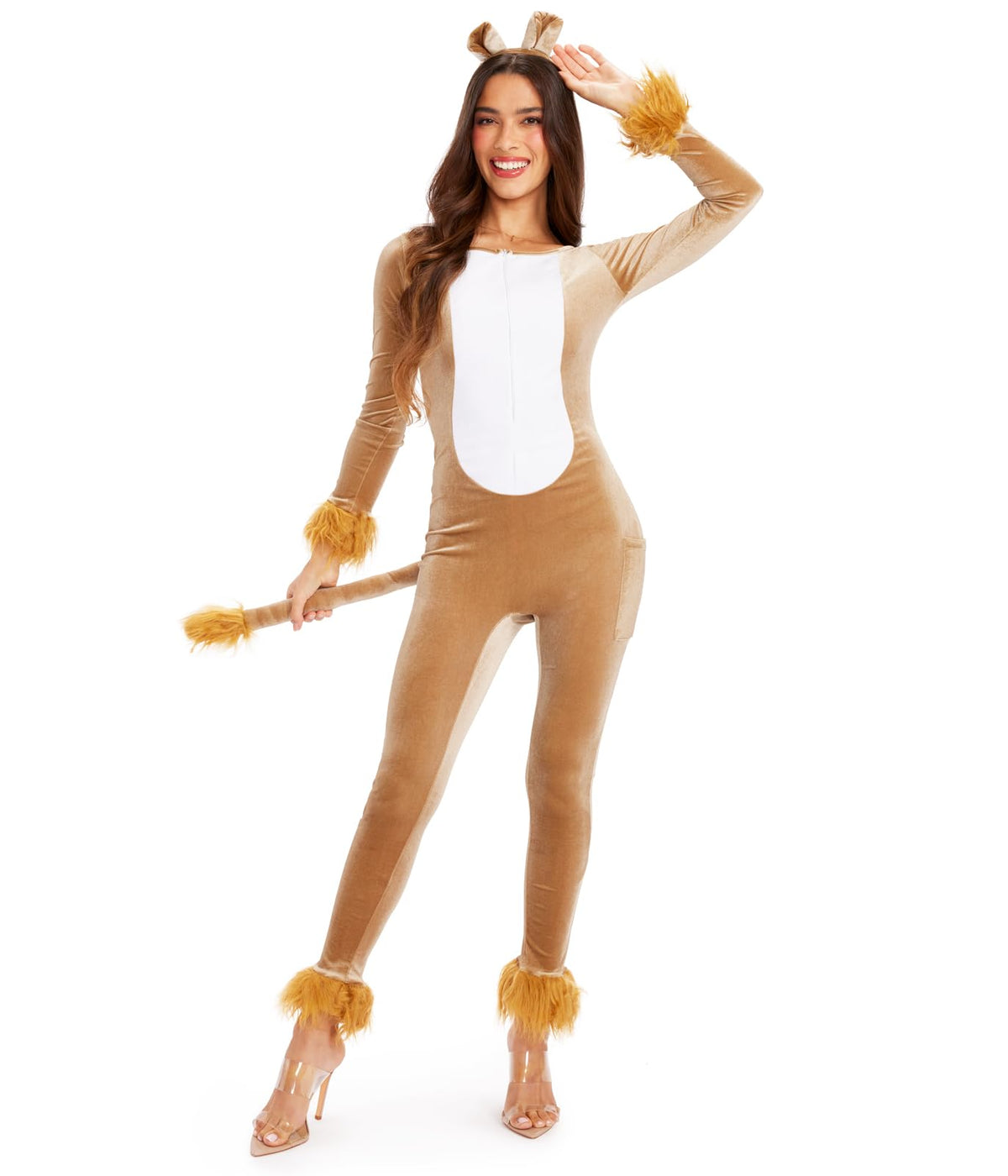 Lion Costume - Women's Lion Bodysuit Halloween Outfit by Tipsy Elves
