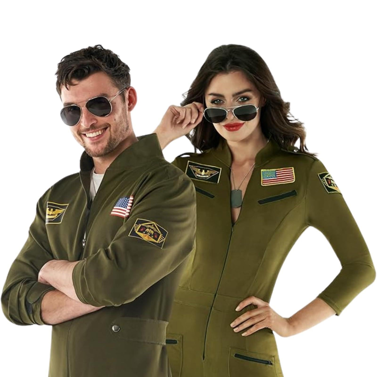 Pilot Costume for Women - Military Flight Suit Halloween Outfit