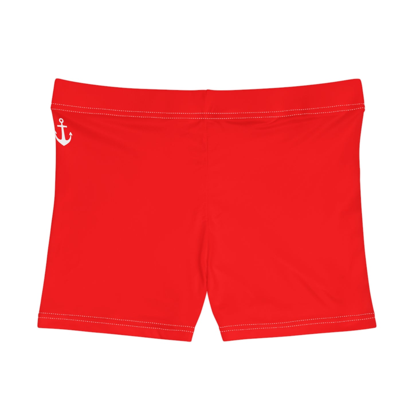 Red Anchor Women's Shorts — Nautical Swim/Activewear