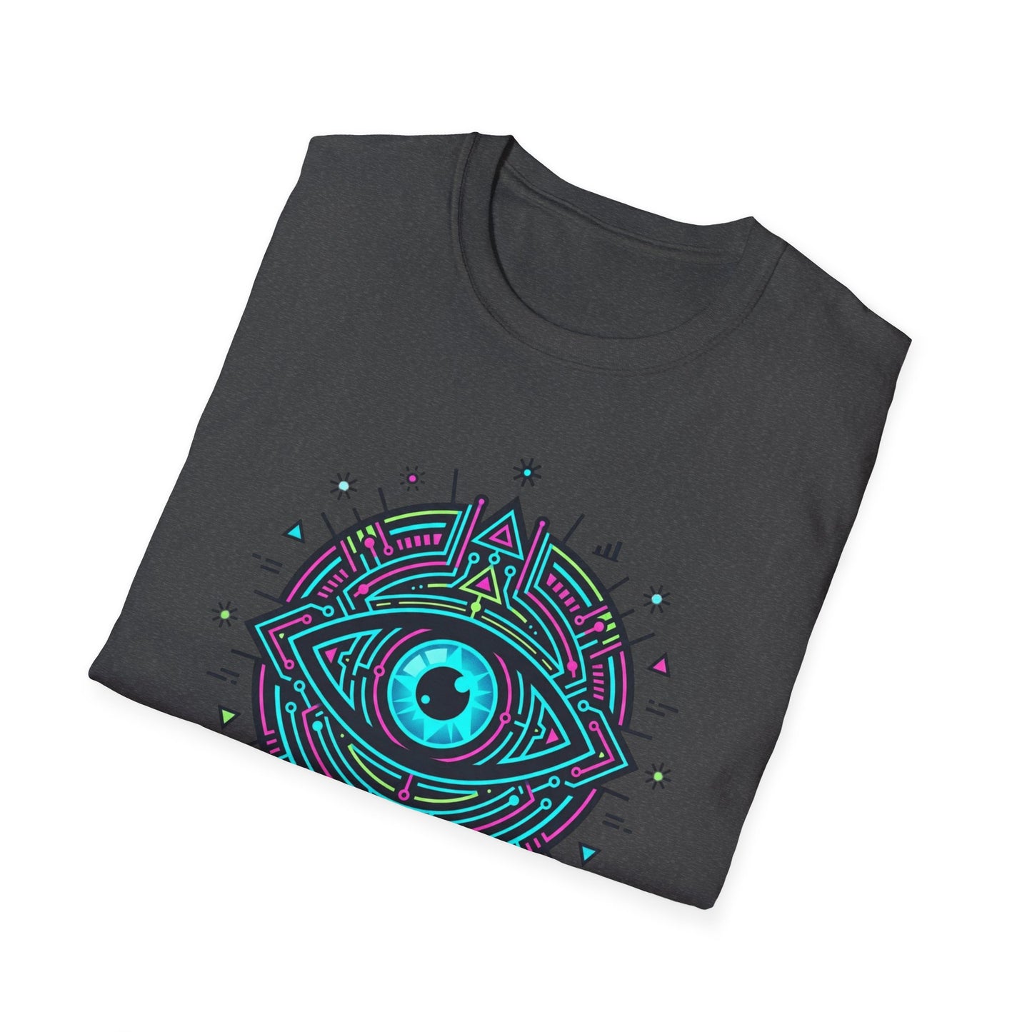 Mystic Third Eye T-Shirt — Neon Geometric Spiritual Graphic Tee