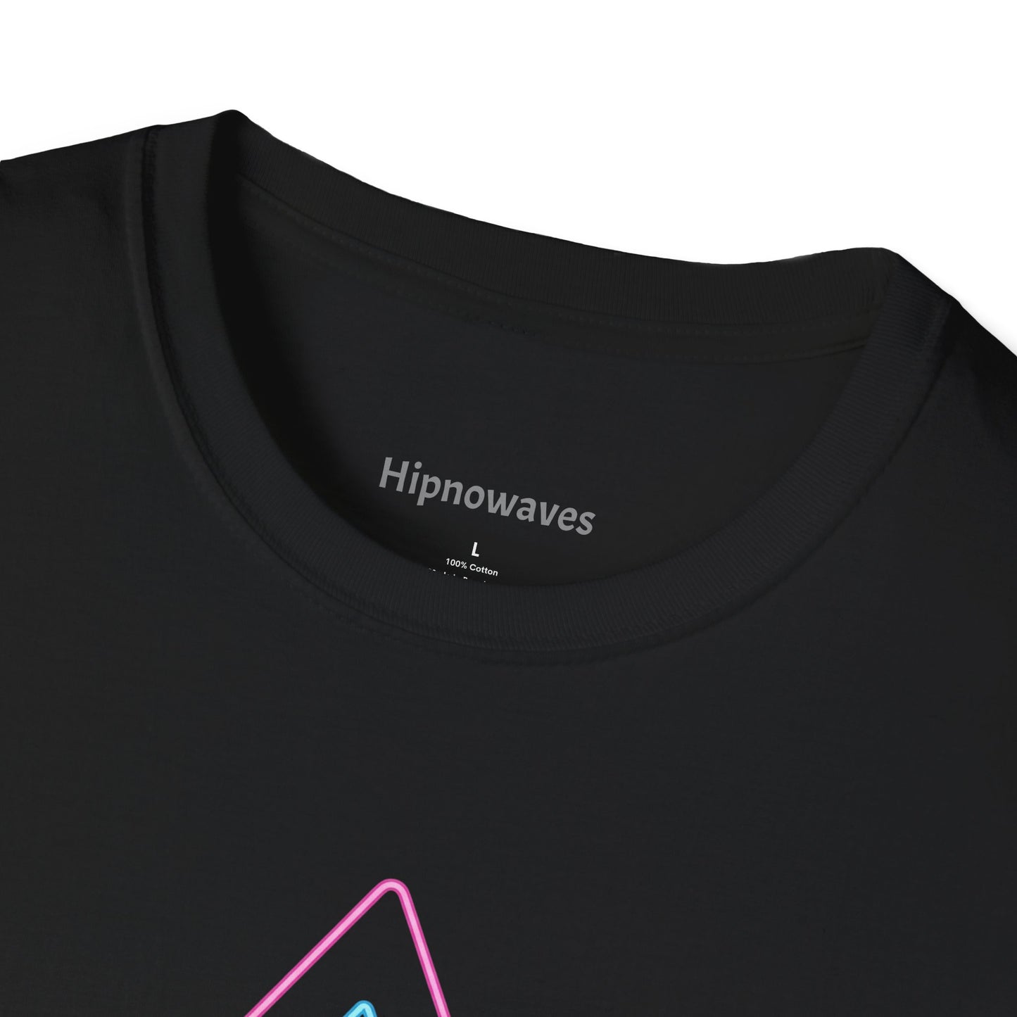 Hipnovision Neon Triangle T-Shirt — Pastel Pink & Blue Geometric Tee
