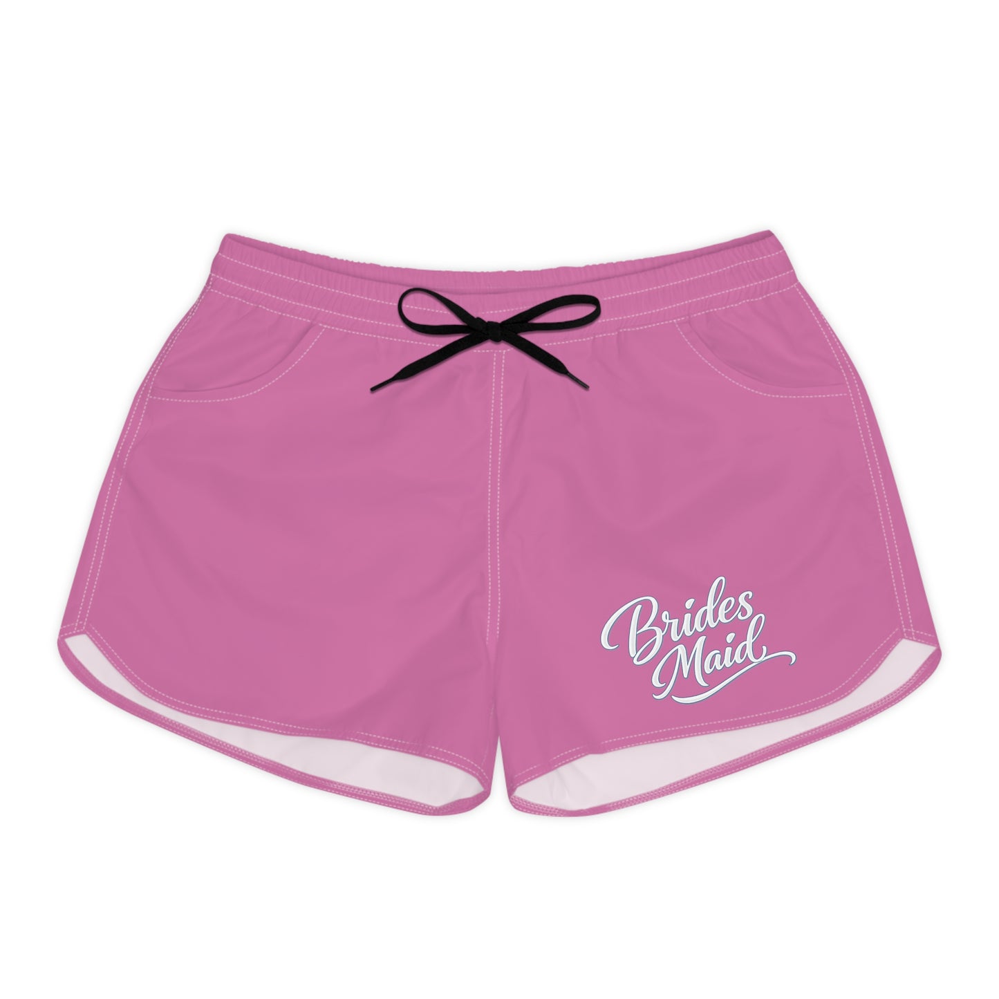 Bridesmaid Pink Lounge Shorts — 'Brides Maid' Bachelorette Party Sleepwear