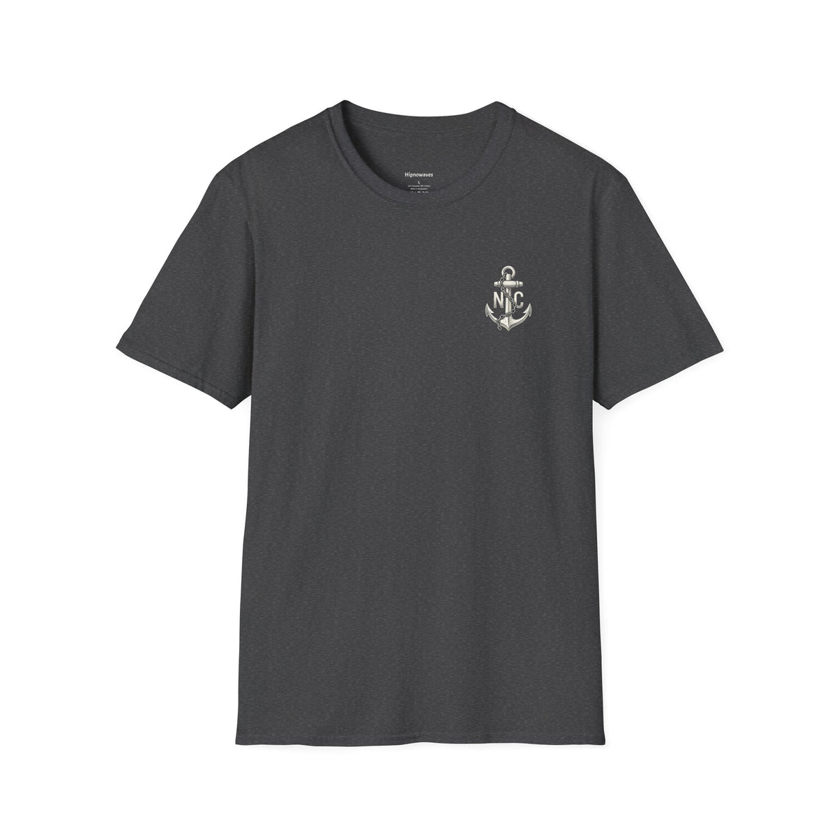 Carolina Coastal Night Tide T-Shirt — Vintage NC Anchor Chest Graphic Tee
