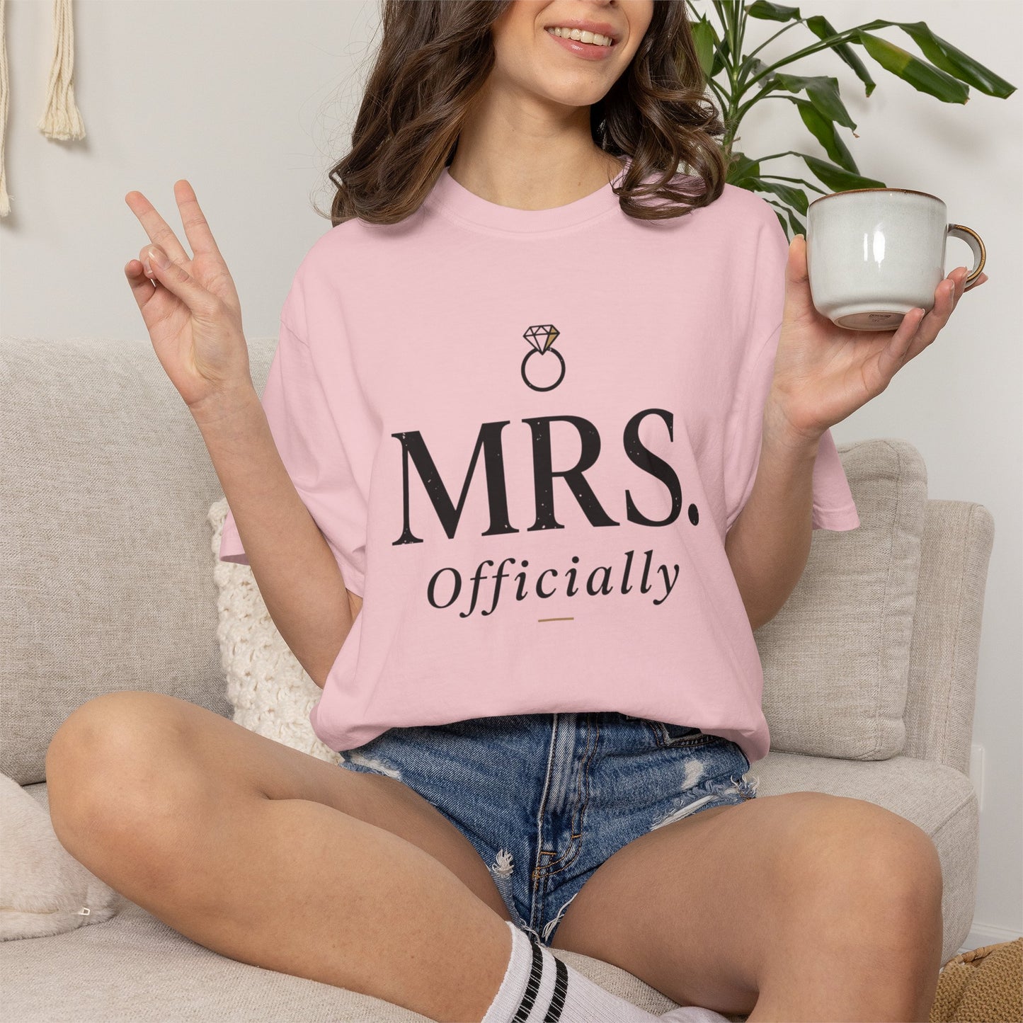 Mrs. Officially T-Shirt — Brides-to-Be Engagement Tee