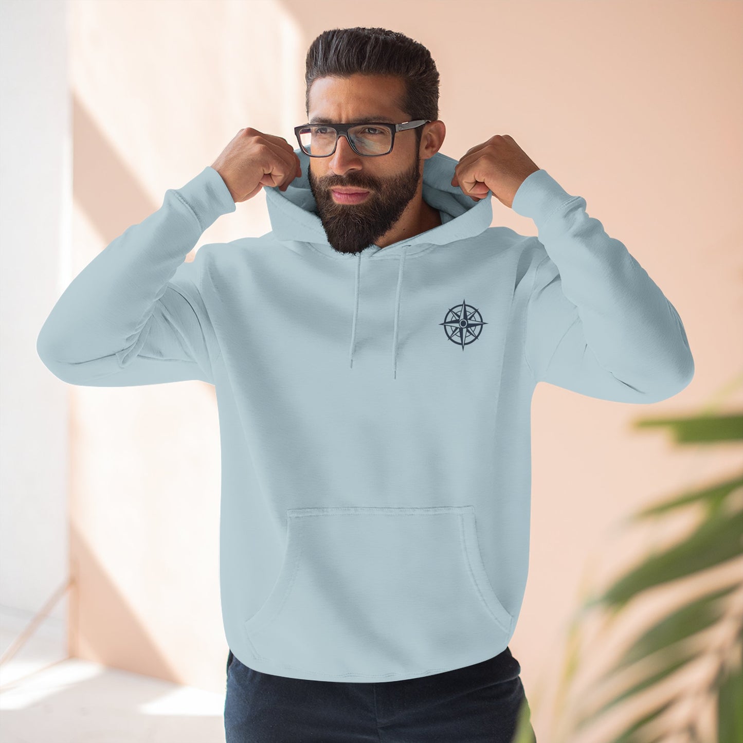 Anchor The Feeling Hoodie — Nautical Anchor Graphic Fleece Pullover