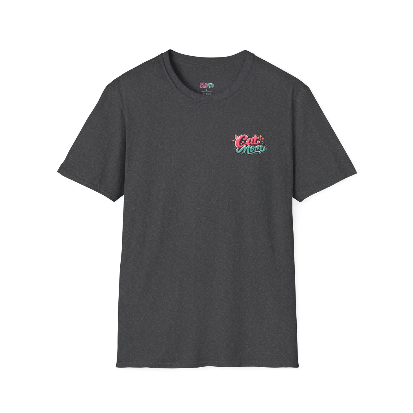Cat Mom T-Shirt — Cute Retro Script Logo Tee for Cat Lovers
