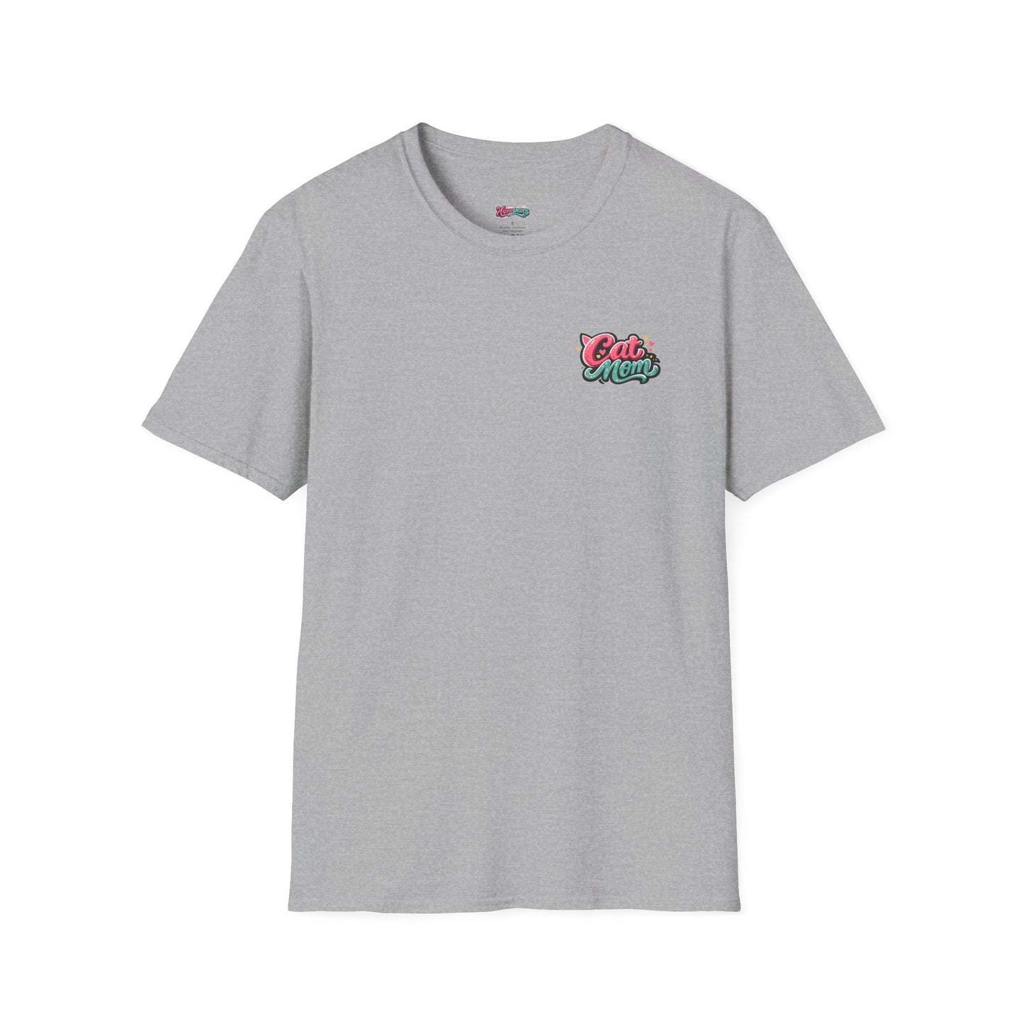 Cat Mom T-Shirt — Cute Retro Script Logo Tee for Cat Lovers