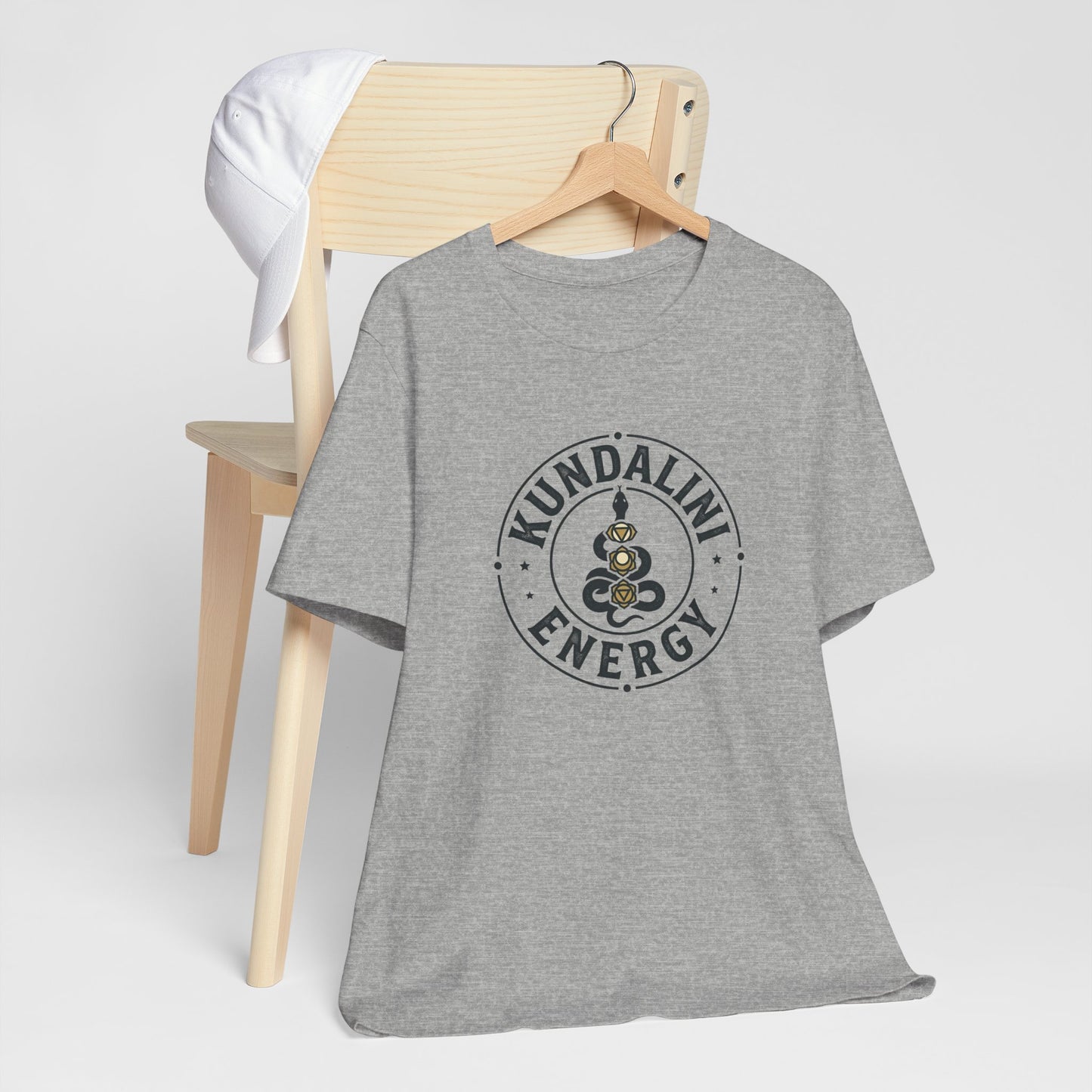 Kundalini Energy T-Shirt — Spiritual Yoga Tee with Chakra Serpent Emblem