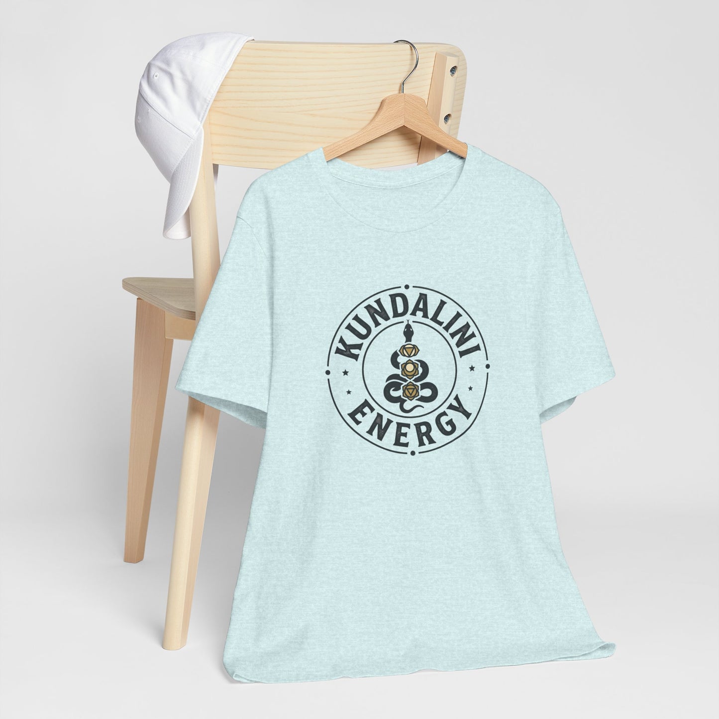 Kundalini Energy T-Shirt — Spiritual Yoga Tee with Chakra Serpent Emblem