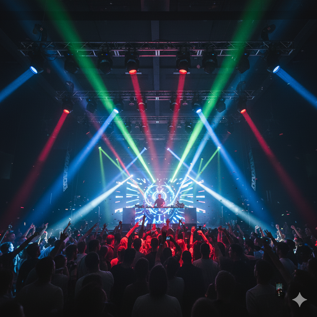 Wireless Moving Head Stage Light – Bluetooth RGB, 350° Pan for Parties & Home Events