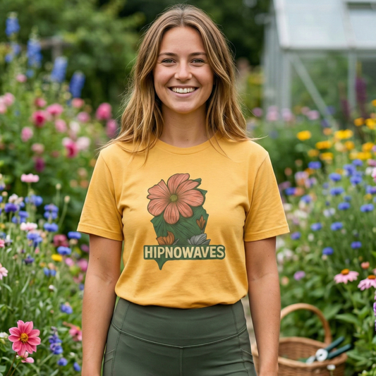 Floral Graphic T-Shirt, Unisex Apparel, Hipnowaves Tee, Nature Lover Gift, Casual Wear, Summer Essentials