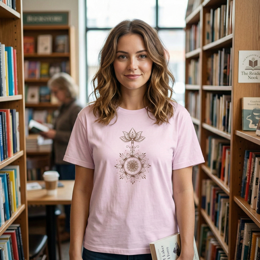 Lotus Mandala Boxy Tee — Spiritual Yoga Oversized T‑Shirt