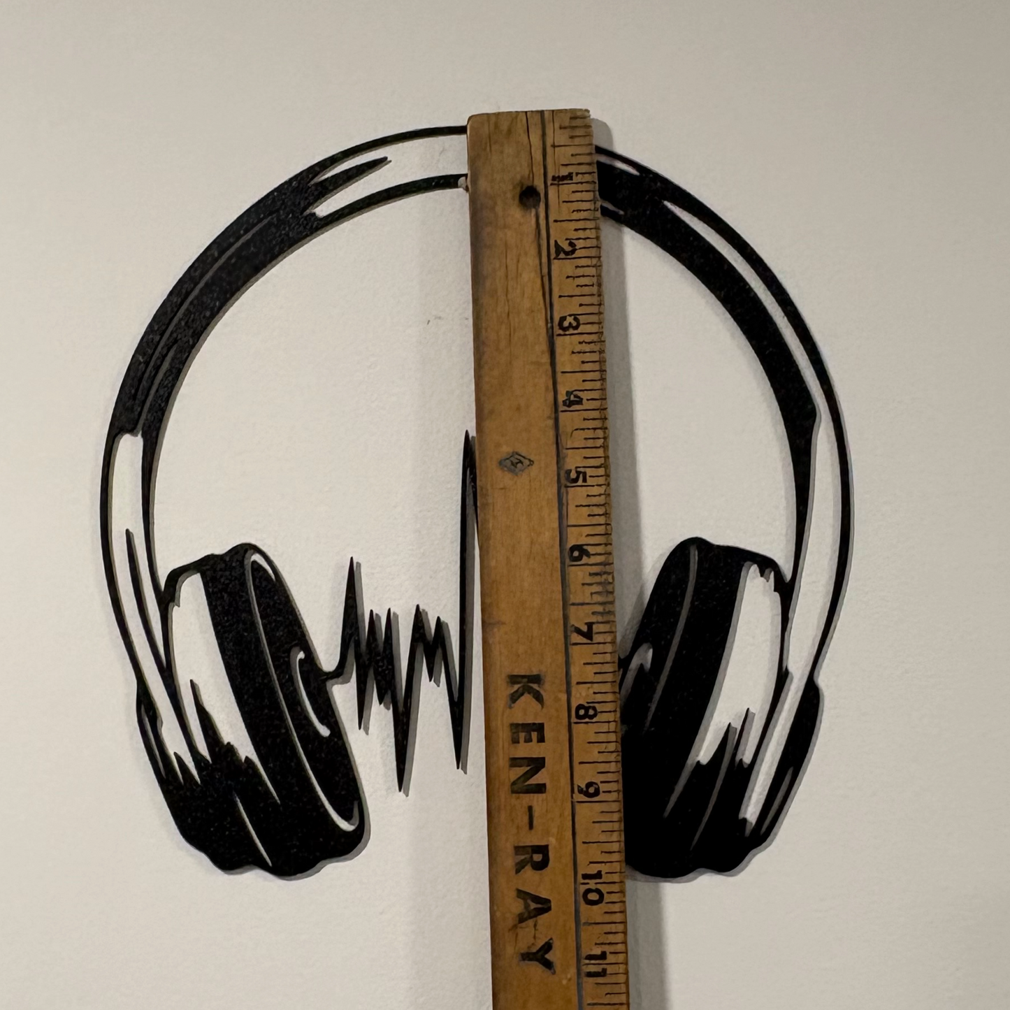 3D Print Wall Art — Headphones Sound Wave | 10x10 in