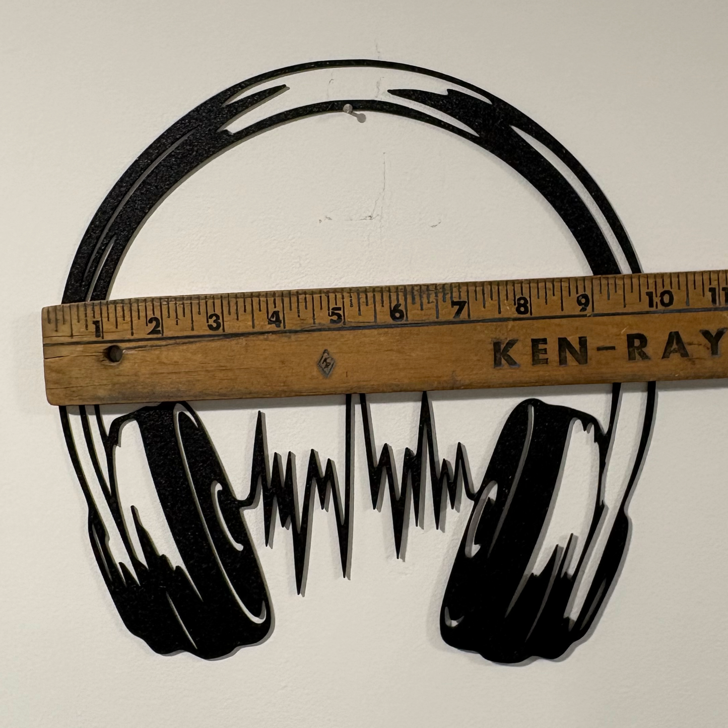 3D Print Wall Art — Headphones Sound Wave | 10x10 in