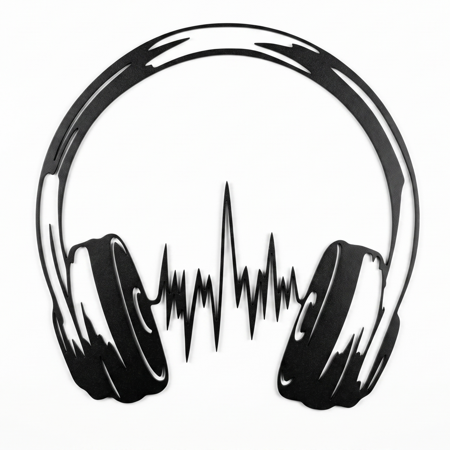 3D Print Wall Art — Headphones Sound Wave | 10x10 in