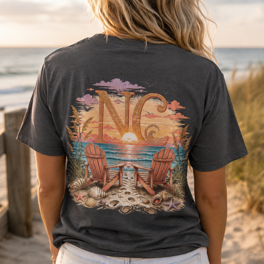 Anchor Monogram T-Shirt — Nautical Initials Beach Tee