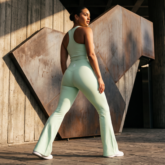 Mint Green Flare leggings