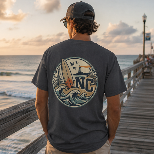 Anchor Monogram T‑Shirt — Nautical Initials Chest Logo