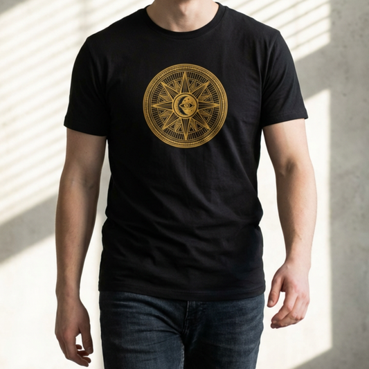 The All-Seeing Meridian T-Shirt — Sun & Moon Graphic
