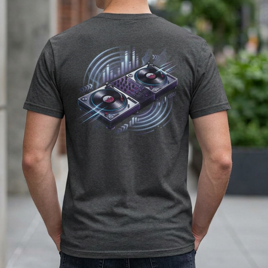 DJ Headphones Logo T‑Shirt — Minimal Electronic Music Tee