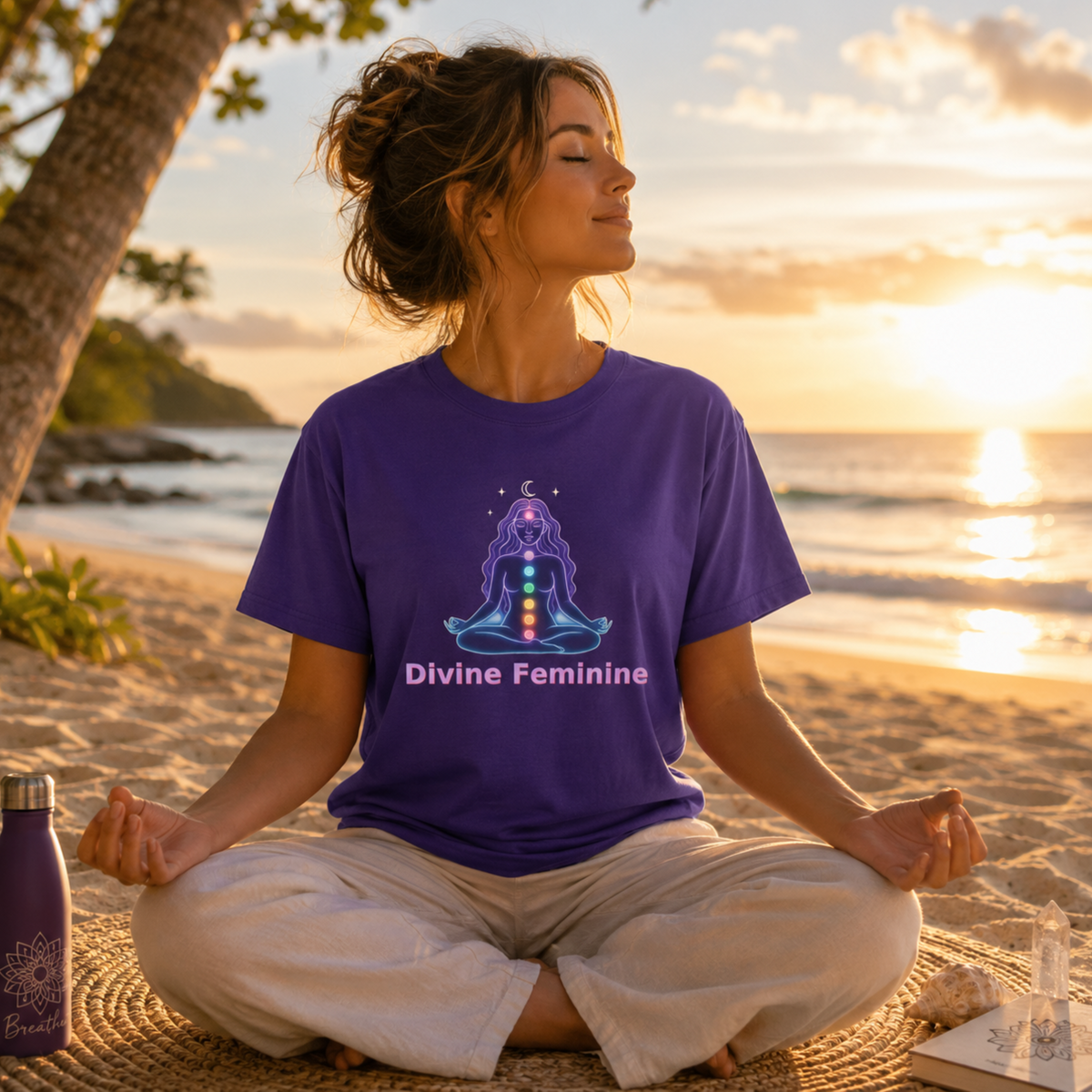 Divine Feminine Unisex Tee - Spiritual Apparel for Empowerment, Self-Care Gift, Meditation Wear, Yoga Top, Birthday Present