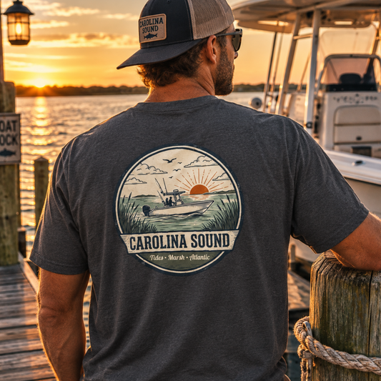 Carolina Sound Nautical 'NC' Chest Logo