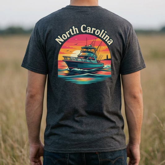North Carolina Vintage Sunset Coastal Tee