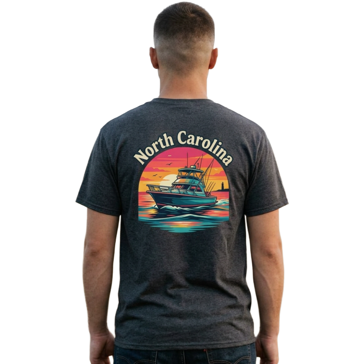North Carolina Vintage Sunset Coastal Tee