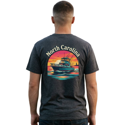 North Carolina Vintage Sunset Coastal Tee