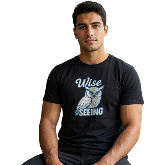 Wise Seeing Owl T-Shirt — Vintage Owl Graphic Tee