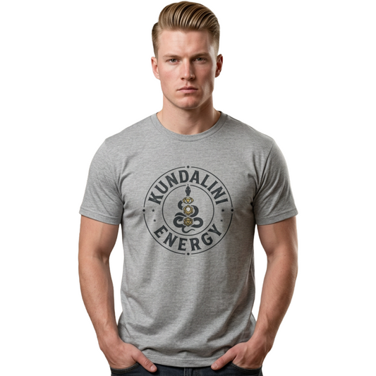 Kundalini Energy T-Shirt — Spiritual Yoga Tee with Chakra Serpent Emblem