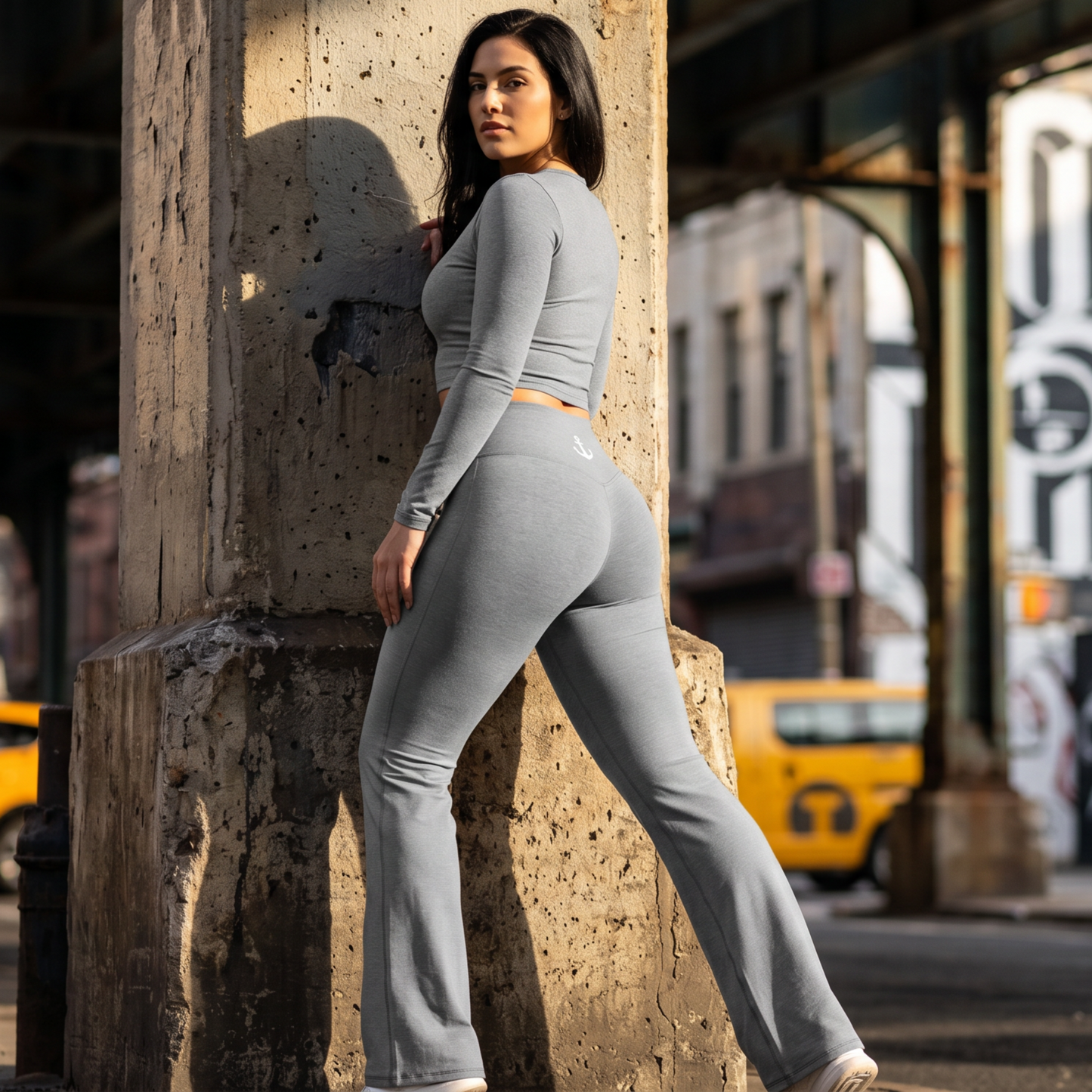 Gray Flare leggings