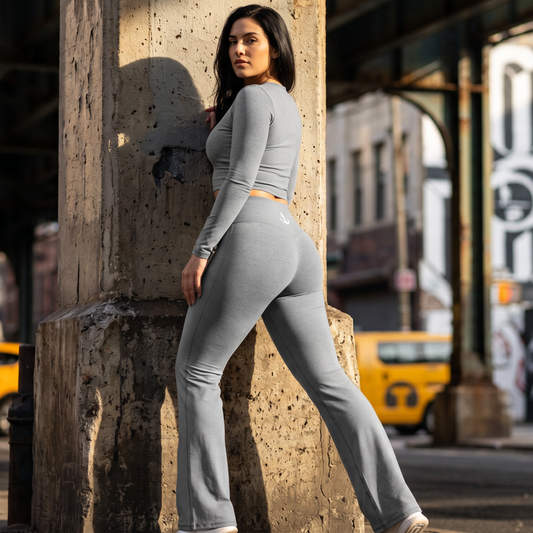 Gray Flare leggings