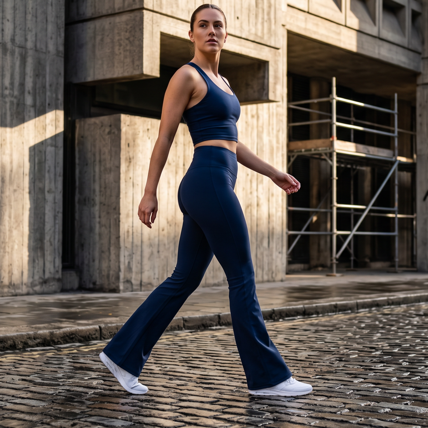 Navy Blue Flare Leggings