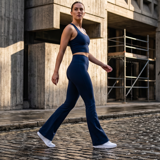 Navy Blue Flare Leggings