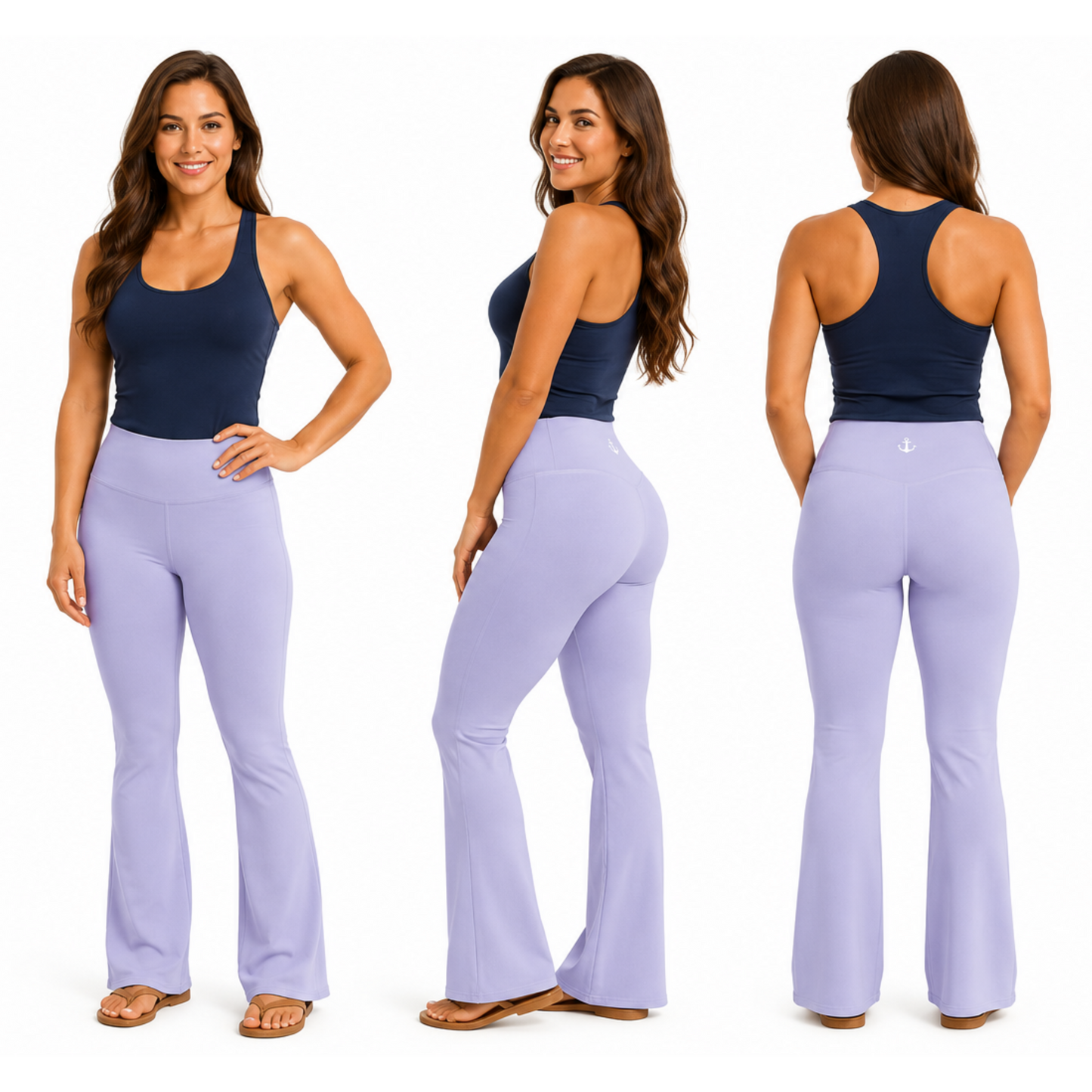 Lavender Flare Leggings — High Waist Yoga Pants | Hipnowaves