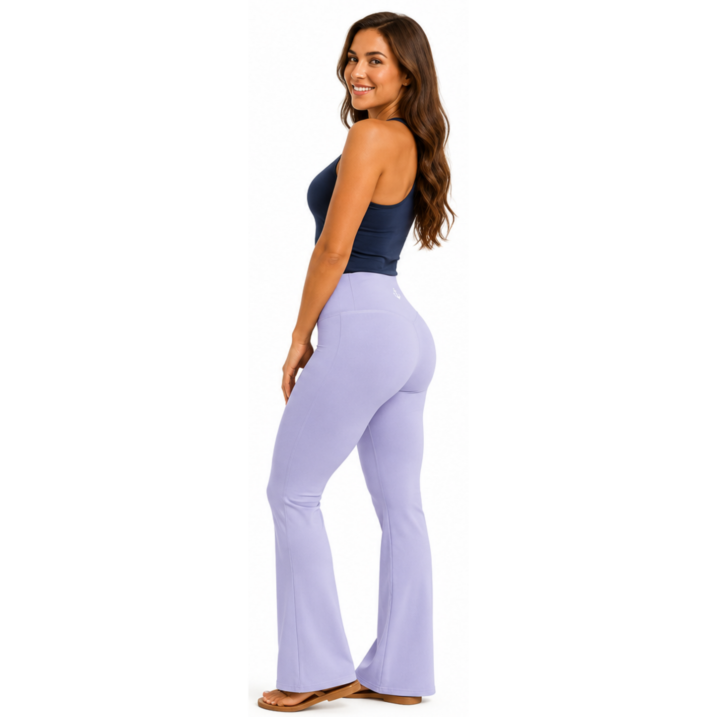 Lavender Flare Leggings — High Waist Yoga Pants | Hipnowaves