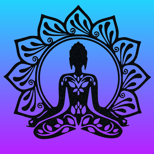 3D Printed Meditating Buddha Lotus Mandala Wall Art