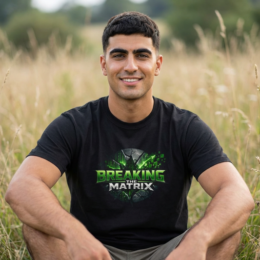 Breaking the Matrix T-Shirt — Sci‑Fi Gamer Graphic Tee
