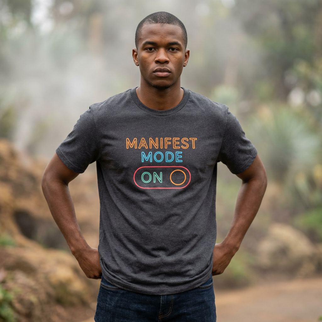 Manifest Mode Unisex Softstyle T-Shirt, Motivational Tee, Law of Attraction Shirt, Gifts for Dreamers, Self-Care Apparel