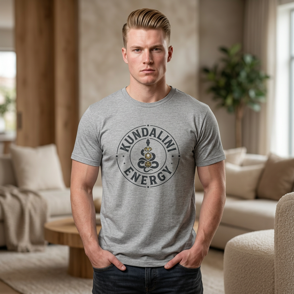 Kundalini Energy T-Shirt — Spiritual Yoga Tee with Chakra Serpent Emblem