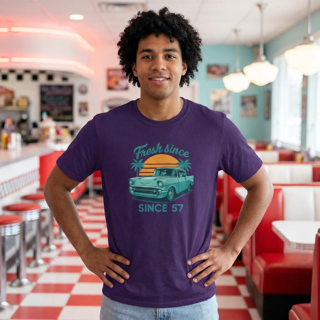 Fresh 57 Chevy Unisex Softstyle T-Shirt
